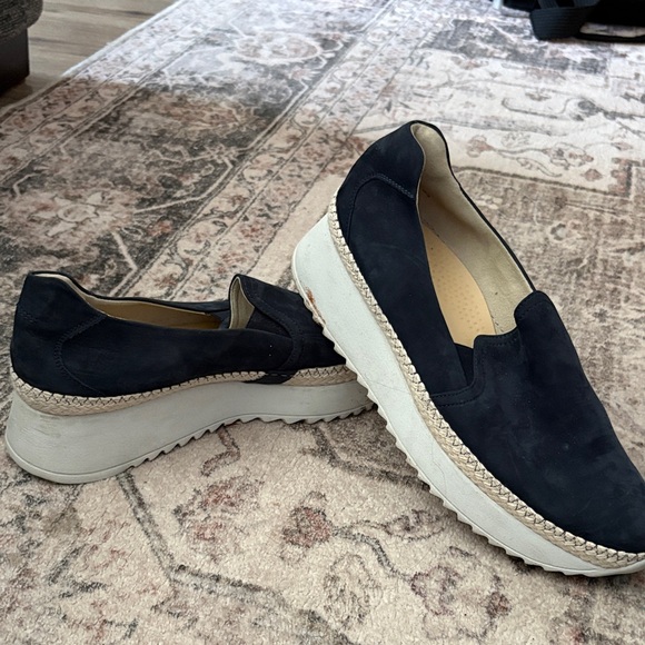 Paul Green Navy Alexa Platform Suede Loafers 8.5 - Picture 4 of 4
